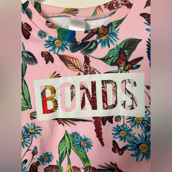 Bonds Tropical Birds Pink Pullover Size 5 - Picture 2 of 6